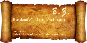 Bockmüller Zelinda névjegykártya